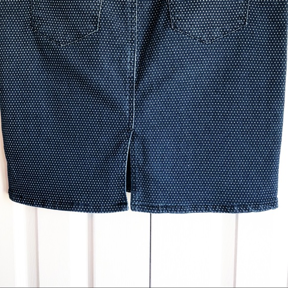 Earl Jean Blue Denim Polka Dot Print Mini Skirt Size 10 - Picture 15 of 16